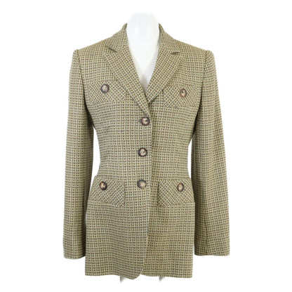 Hermes Cashmere Blend Wool Single Jacket 36