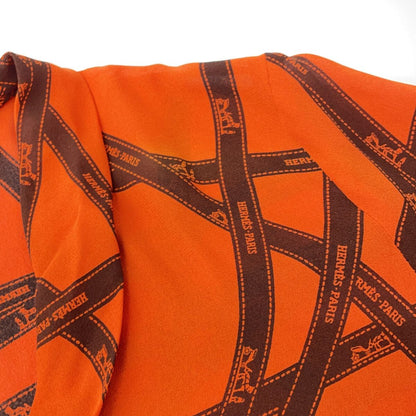 Hermes Martin Margiela Era Bolduc Ribbon Silk Bowtie Blouse 34 — view 6