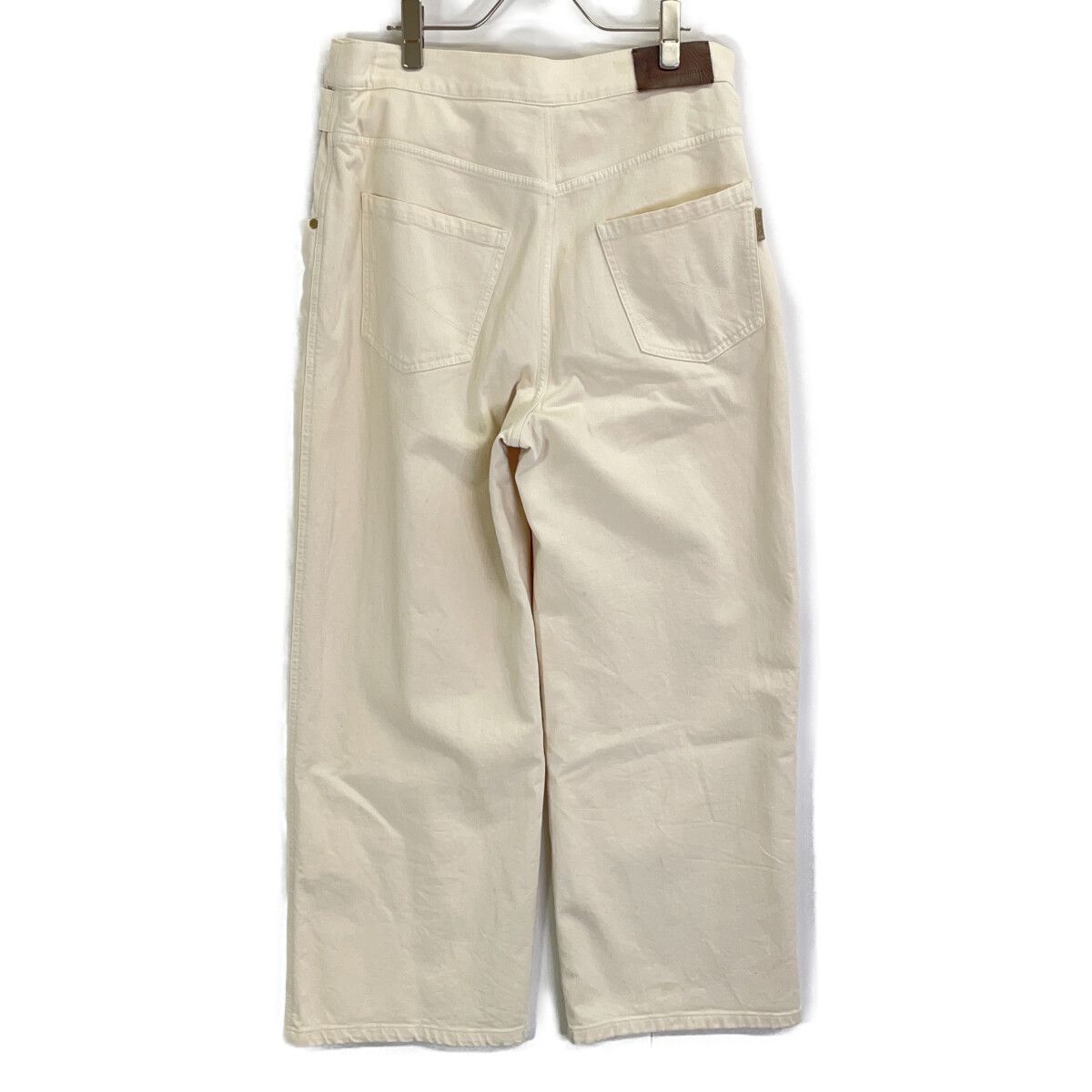 Brunello Cucinelli Ivory Ankle Length Five Pocket Pants — view 2