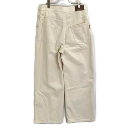 Brunello Cucinelli Ivory Ankle Length Five Pocket Pants — view 2