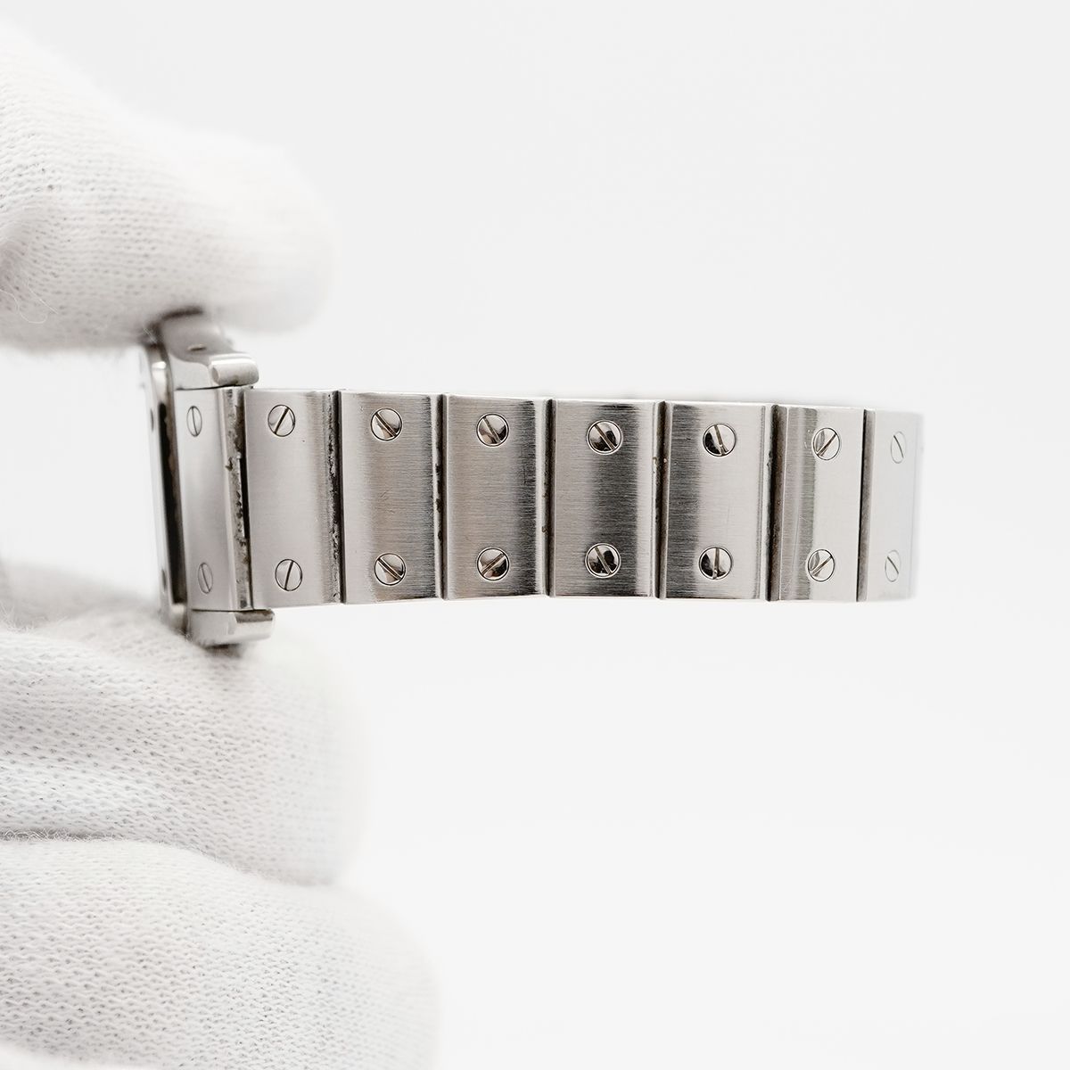 Cartier Santos Galbe SM Ivory Dial Watch — view 6