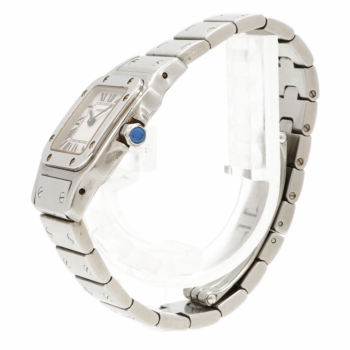 Cartier Santos Galbe SM Ivory Dial Watch — view 2