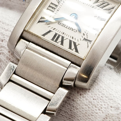 Cartier Tank Francaise SM White Dial Watch — view 7