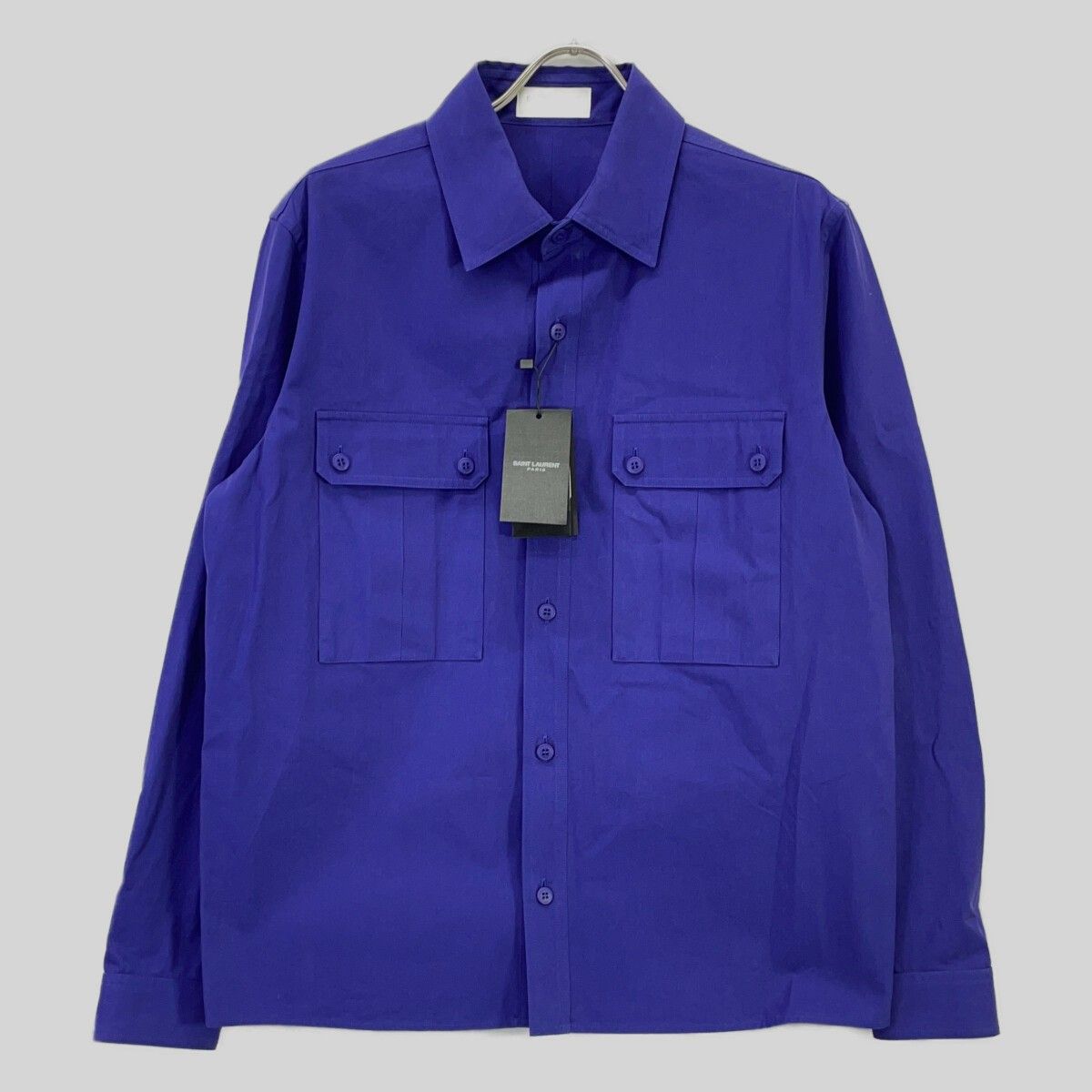 Saint Laurent Paris Purple Military Shirt Jacket 38