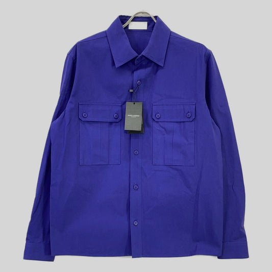 Saint Laurent Paris Purple Military Shirt Jacket 38