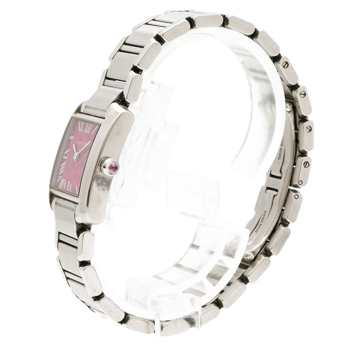 Cartier Tank Francaise SM Christmas Limited Pink Dial Watch — view 2