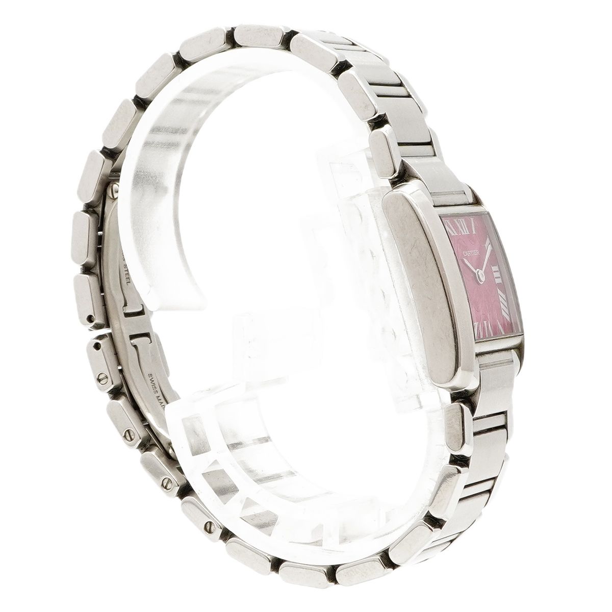 Cartier Tank Francaise SM Christmas Limited Pink Dial Watch — view 3