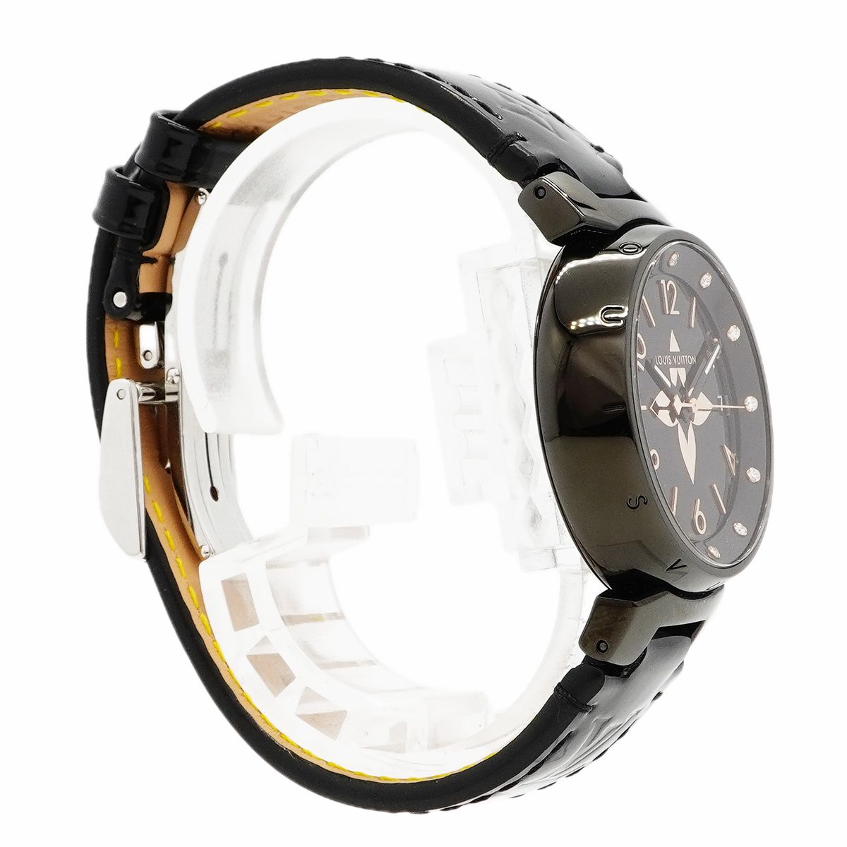 Louis Vuitton Tambour All Black Dial Watch — view 3
