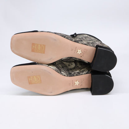 Dior Naughtily-d Suede Embroidered Mesh Butterfly Lace Up Heels Short Boots — view 6