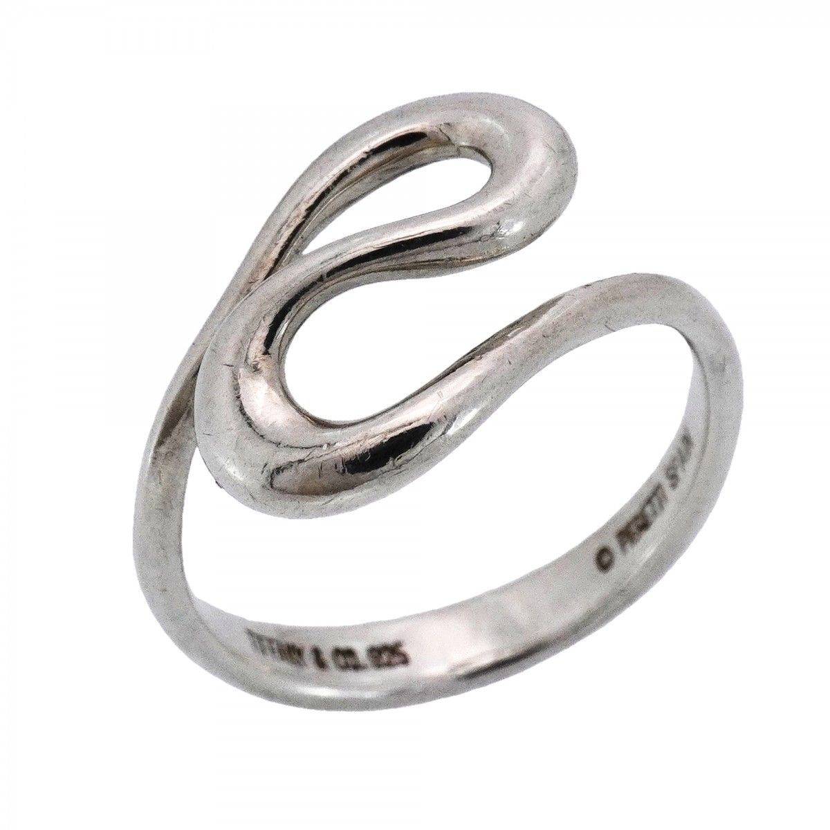 Tiffany & Co Ring Open Wave 925 Sterling Silver