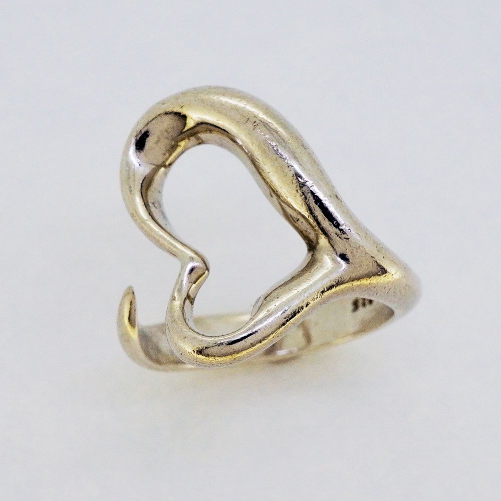 Tiffany & Co Ring Open Heart 925 Sterling Silver — view 2