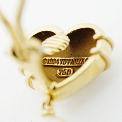 Tiffany & Co Earrings Heart Yellow Gold Pearl — view 4