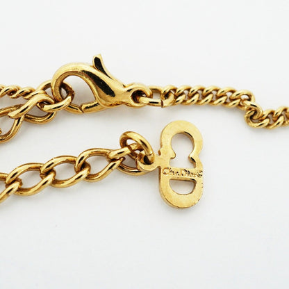 Dior Necklace Gold Plated Line Stone — view 4