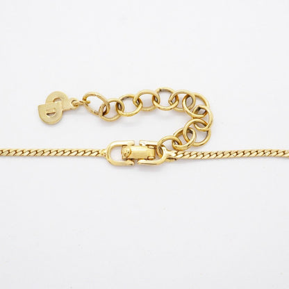 Dior Necklace Top Gold Plated Line Stone — view 4