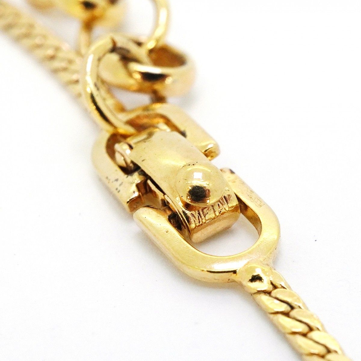 Dior Necklace Top Gold Plated Line Stone — view 6