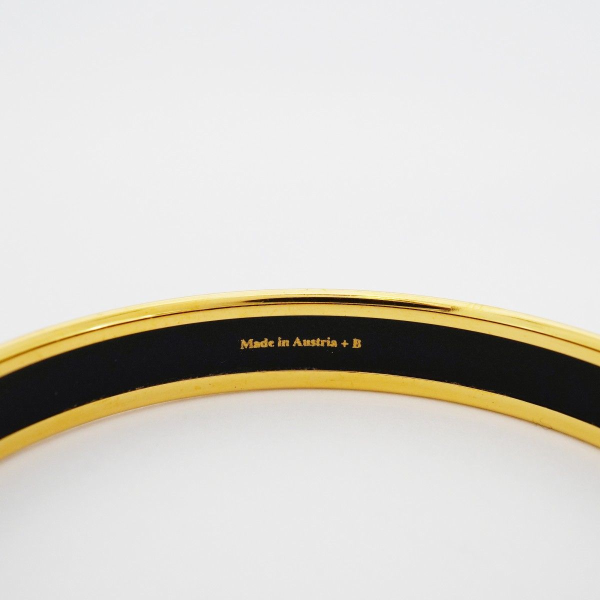 Hermes Bangle Enamel PM Gold Plated Cloisonne Green Bracelet — view 5