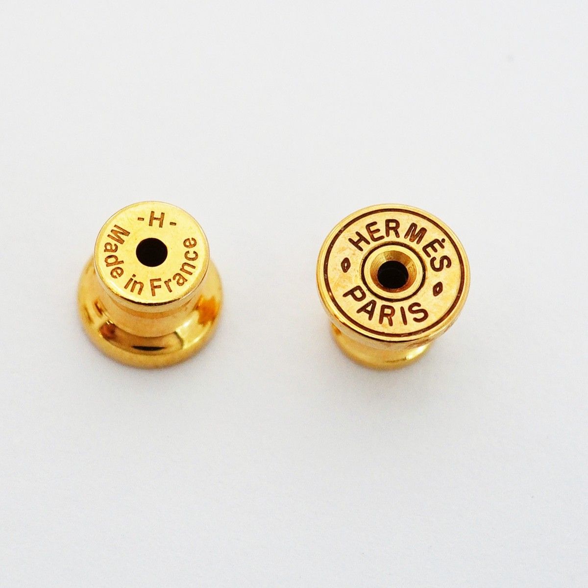 Hermes Earrings Pop Gold Plated White — view 4