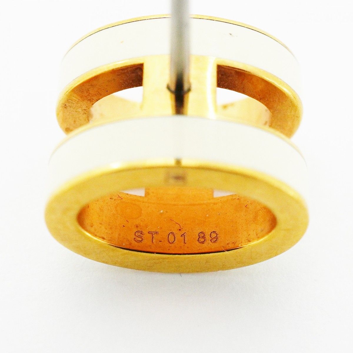 Hermes Earrings Pop Gold Plated White — view 5