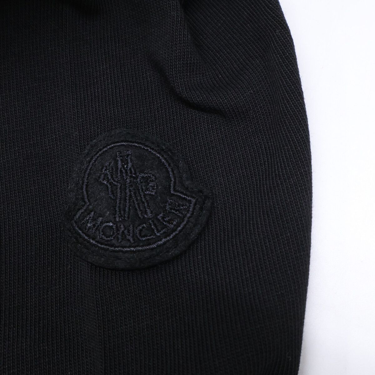 Moncler T-Shirt LS Logo Print Velour Long T — view 7