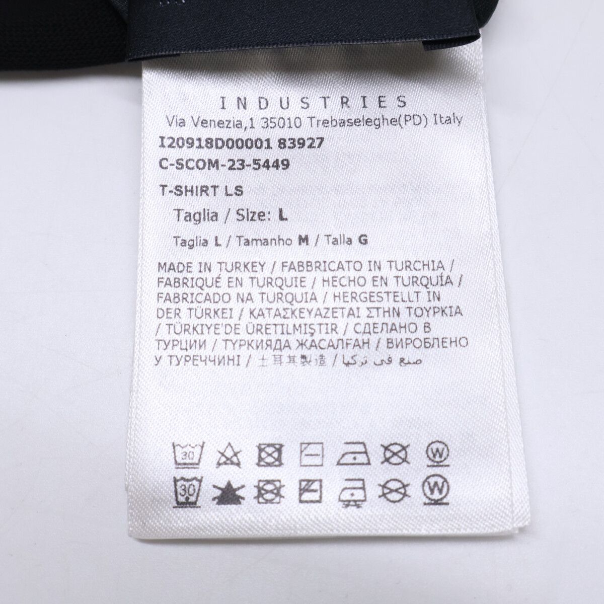 Moncler T-Shirt LS Logo Print Velour Long T — view 4