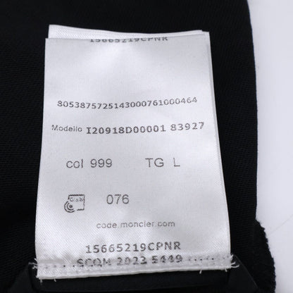 Moncler T-Shirt LS Logo Print Velour Long T — view 5