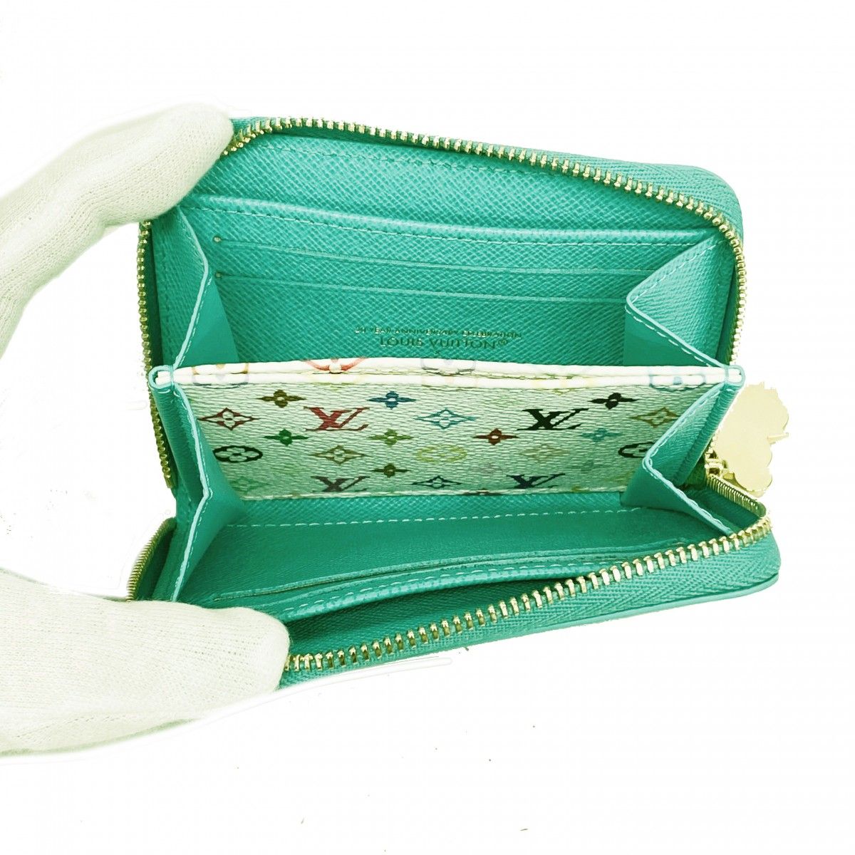 Louis Vuitton Coin Case Epi Takashi Murakami Zippy Purse Kabila Blue — view 3