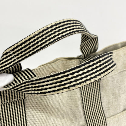 Hermes Tote New Fourre Tout Canvas Gray Silver — view 8