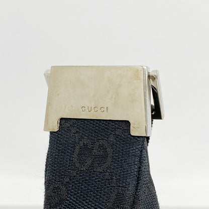 Gucci Shoulder Bag GG Canvas Black Silver — view 8