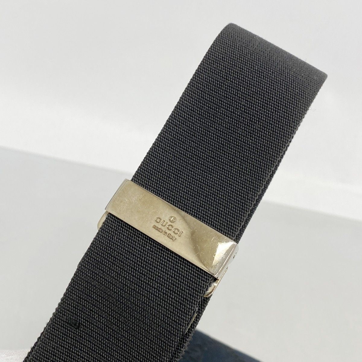 Gucci Shoulder Bag GG Canvas Black Silver — view 7