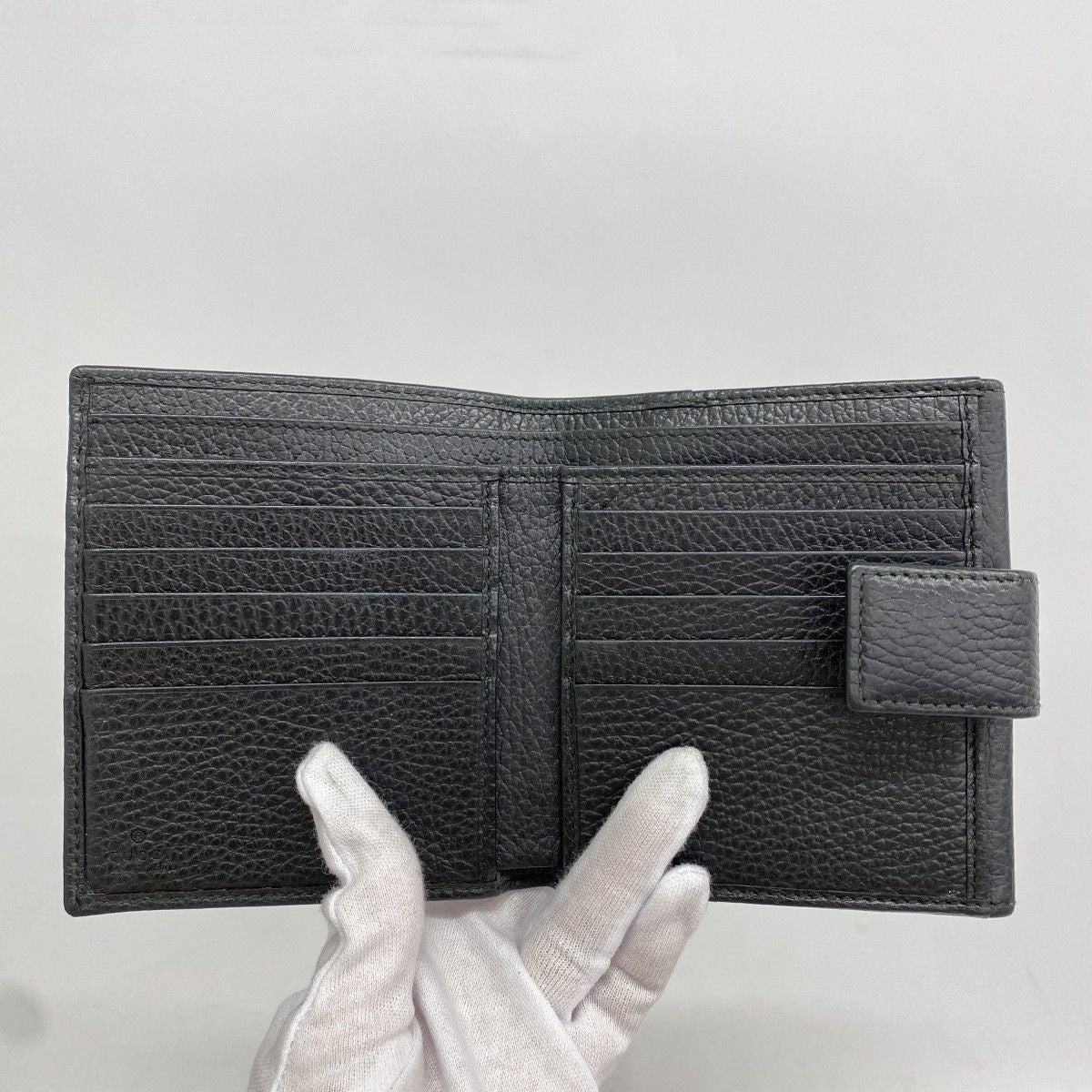 Gucci Wallet GG Marmont Leather Black Gold — view 3