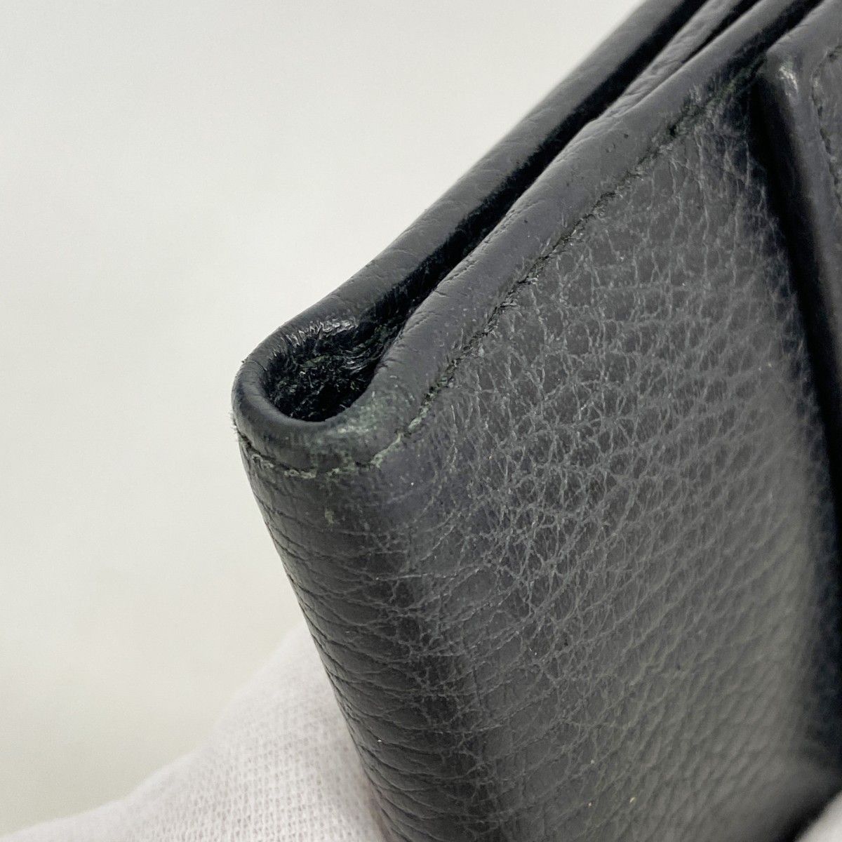 Gucci Wallet GG Marmont Leather Black Gold — view 5