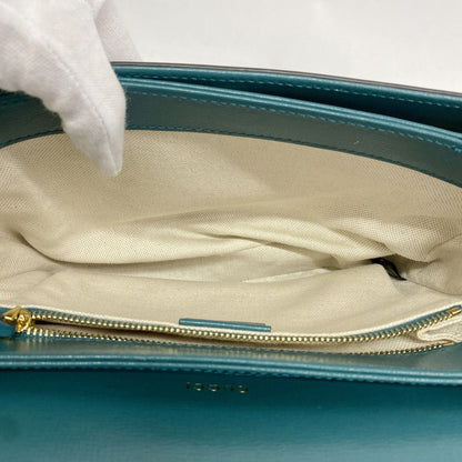 Gucci Shoulder Bag Horsebit Leather Green Blue Gold — view 4
