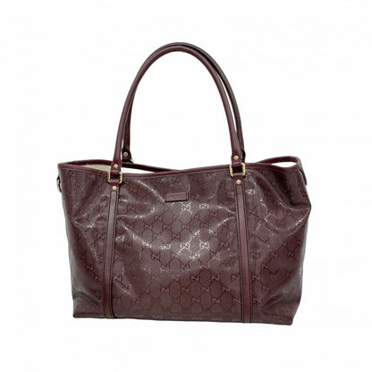 Gucci Tote GG Supreme Bordeaux Gold