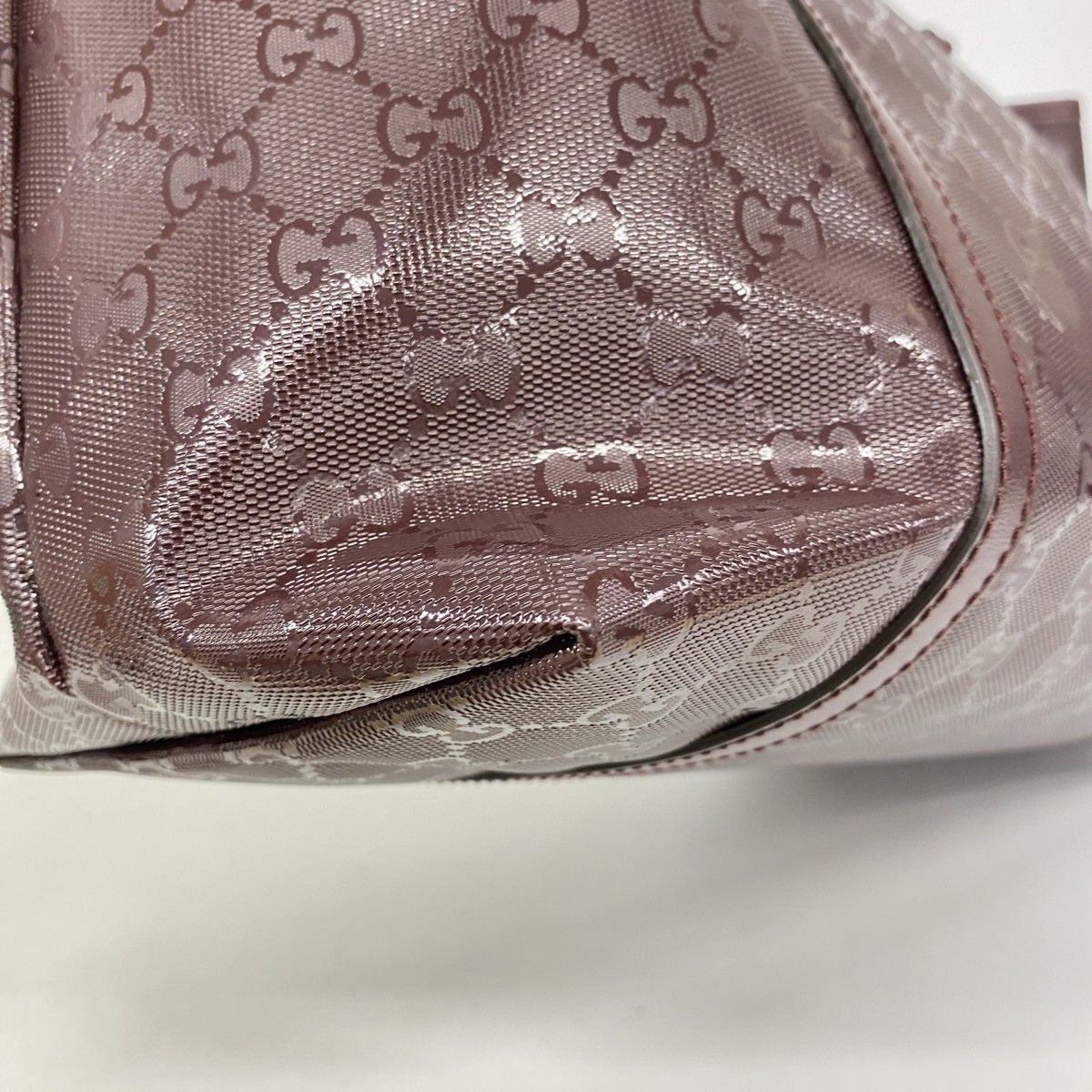 Gucci Tote GG Supreme Bordeaux Gold — view 6