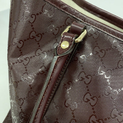 Gucci Tote GG Supreme Bordeaux Gold — view 8