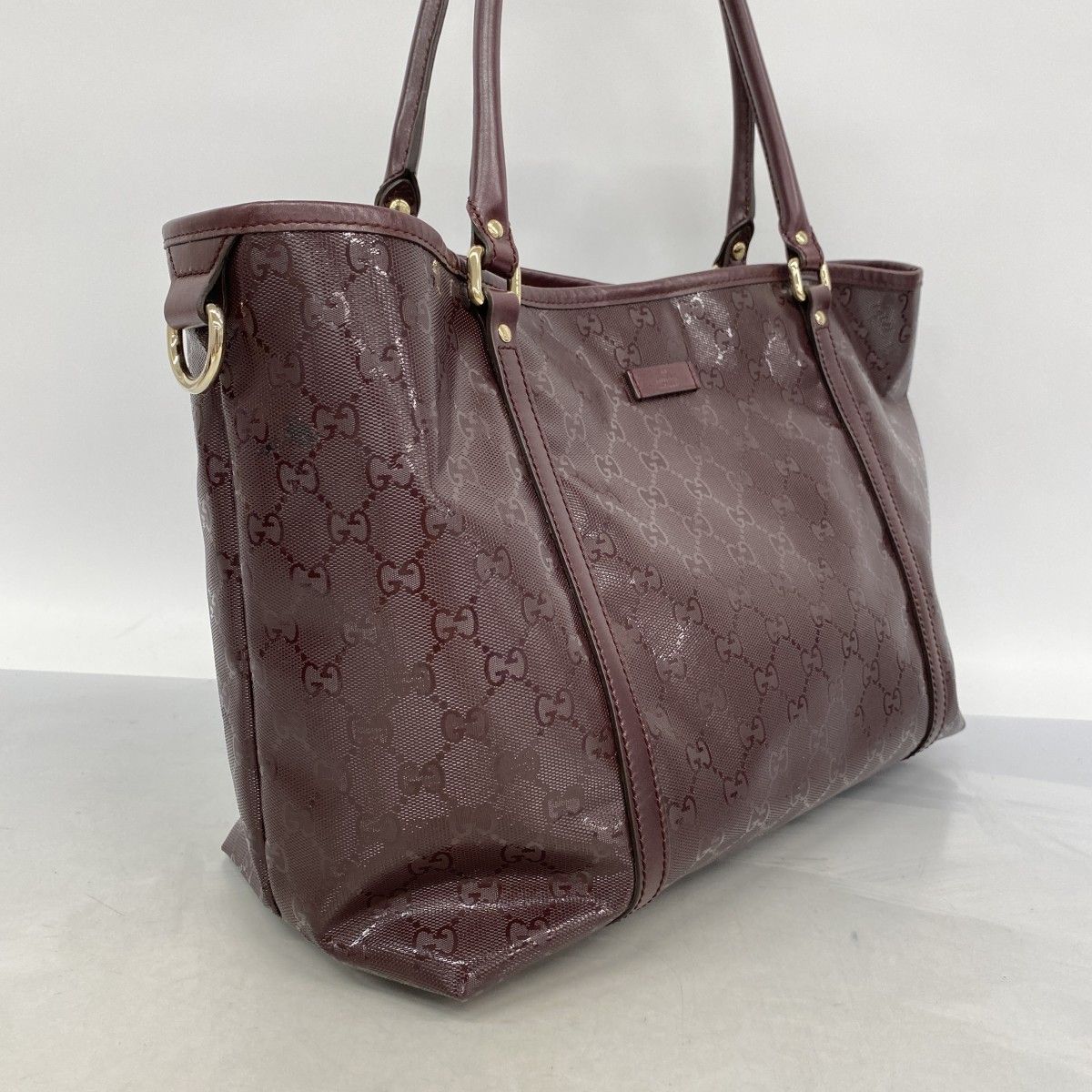 Gucci Tote GG Supreme Bordeaux Gold — view 2
