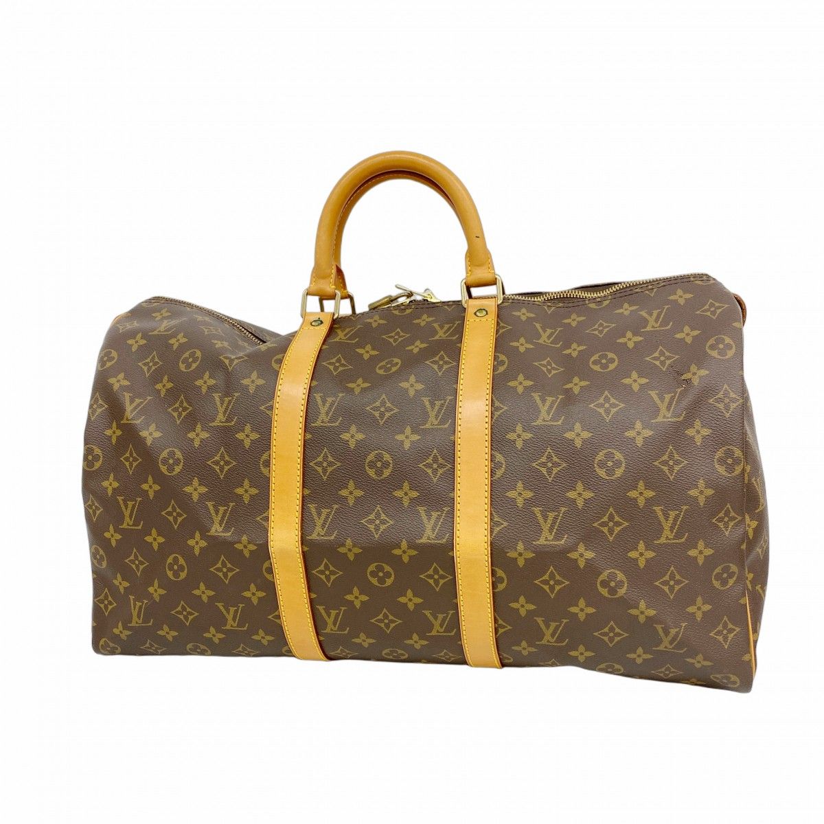 Louis Vuitton Boston Bag Monogram Keepall 50 Brown