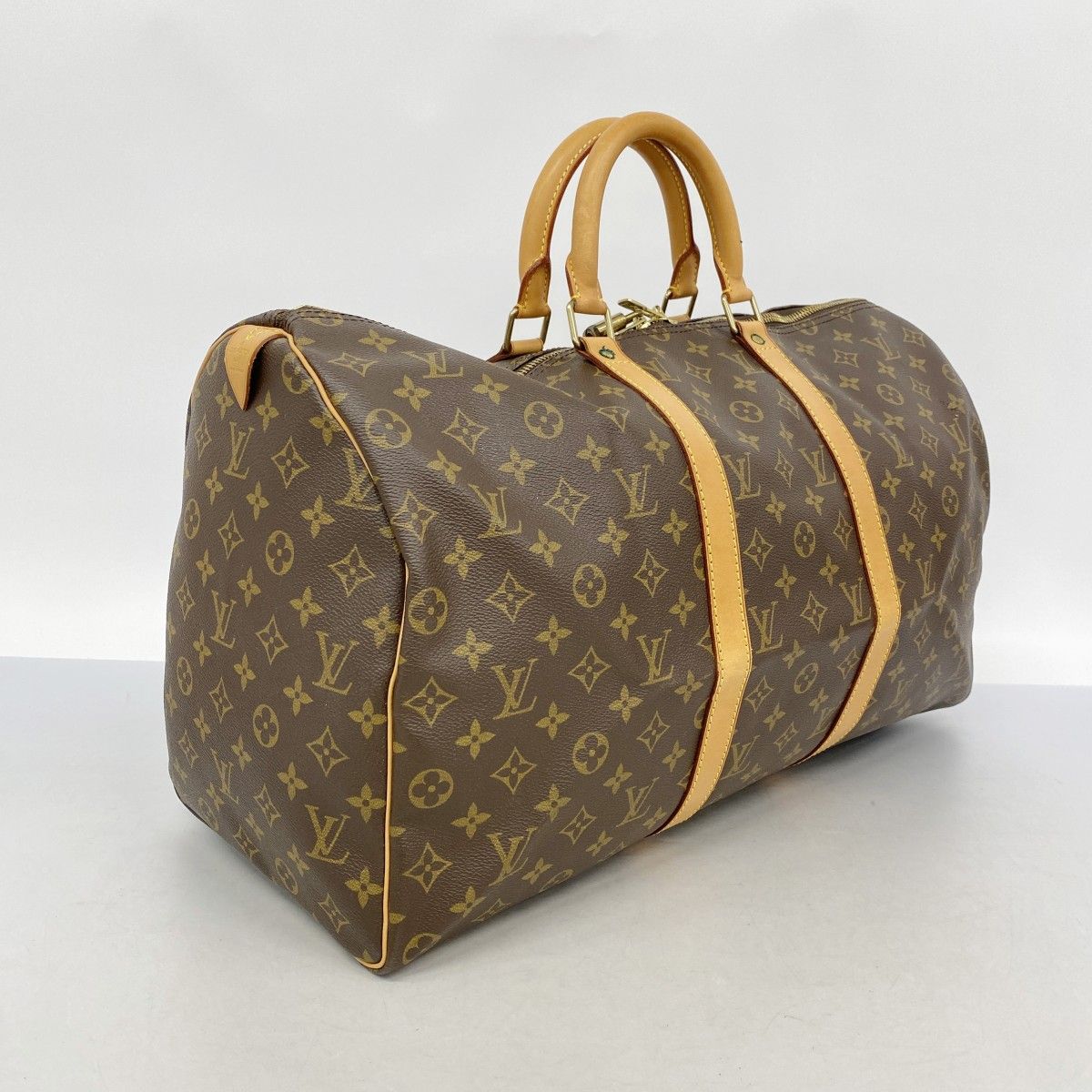 Louis Vuitton Boston Bag Monogram Keepall 50 Brown — view 2