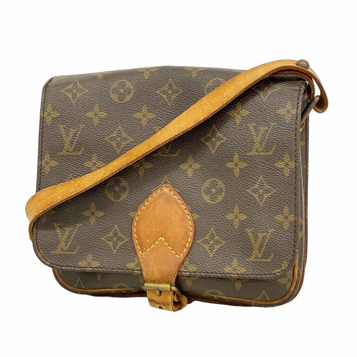 Louis Vuitton Shoulder Bag Monogram Cartouchiere MM Brown