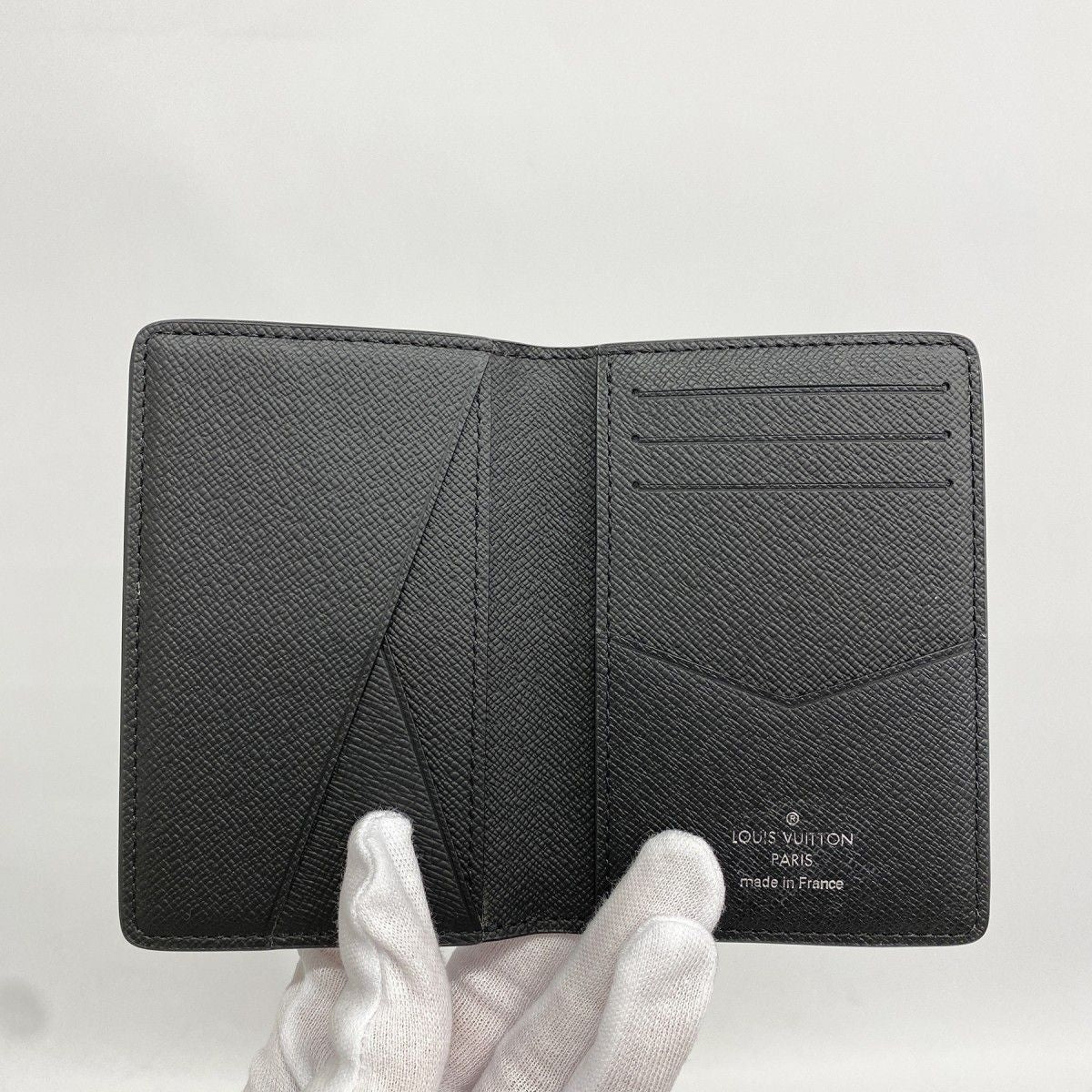 Louis Vuitton Card Case Monogram Eclipse Organizer de Poche Gray Black — view 3