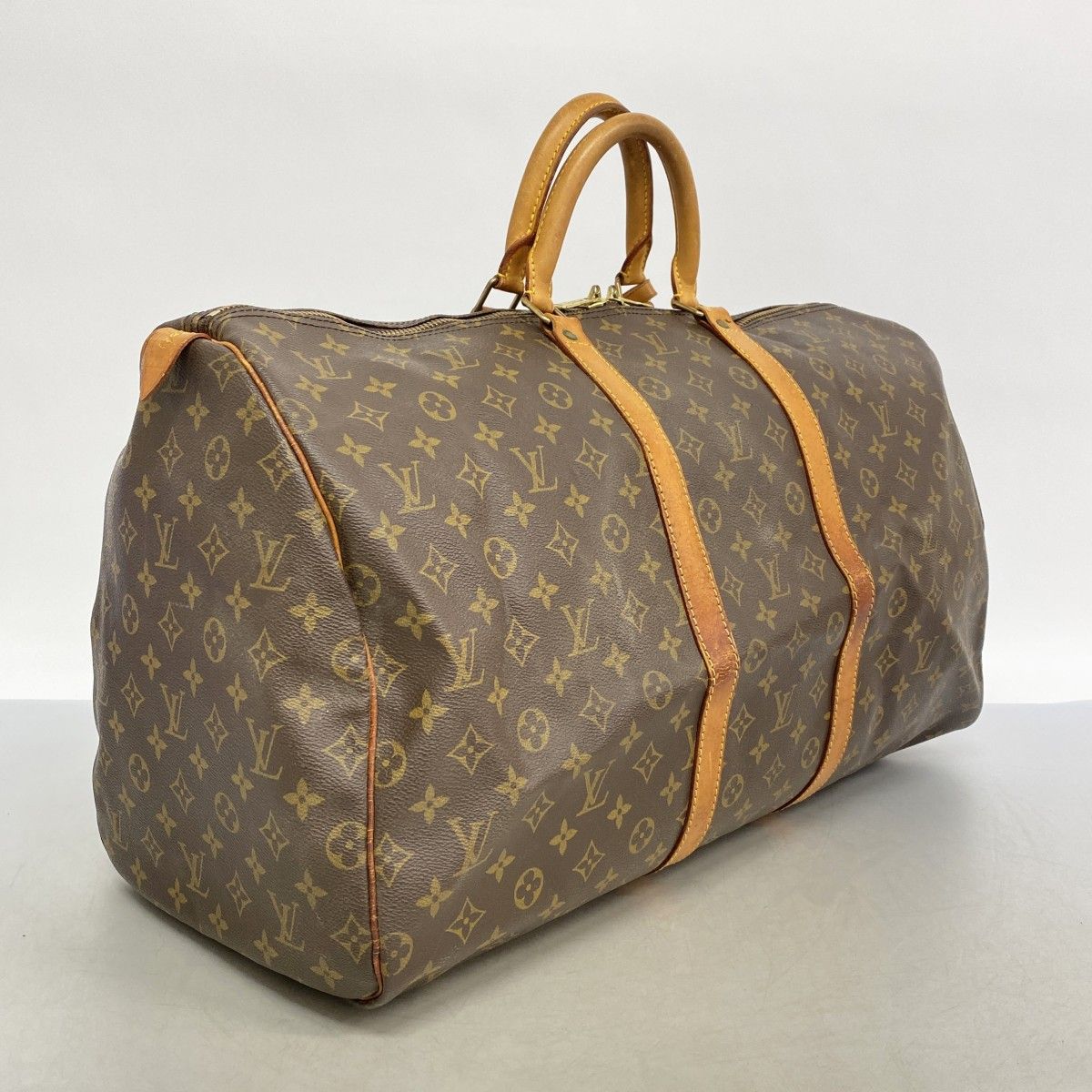 Louis Vuitton Boston Bag Monogram Keepall 55 Brown — view 2