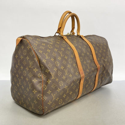 Louis Vuitton Boston Bag Monogram Keepall 55 Brown — view 2