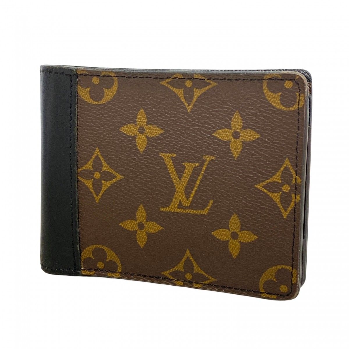 Louis Vuitton Billfold Monogram Macassar Portefeuille Multiple Brown Black