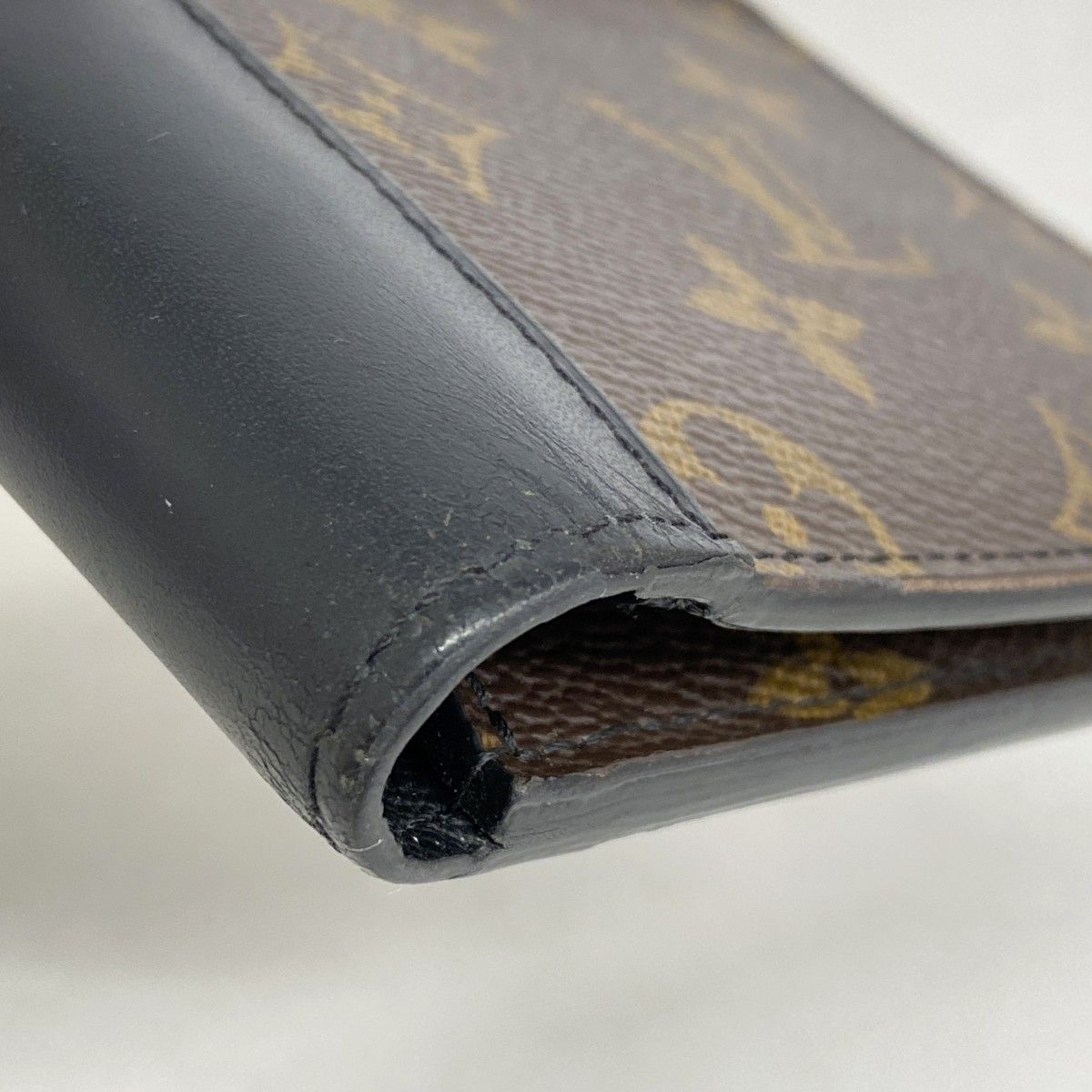 Louis Vuitton Billfold Monogram Macassar Portefeuille Multiple Brown Black — view 6
