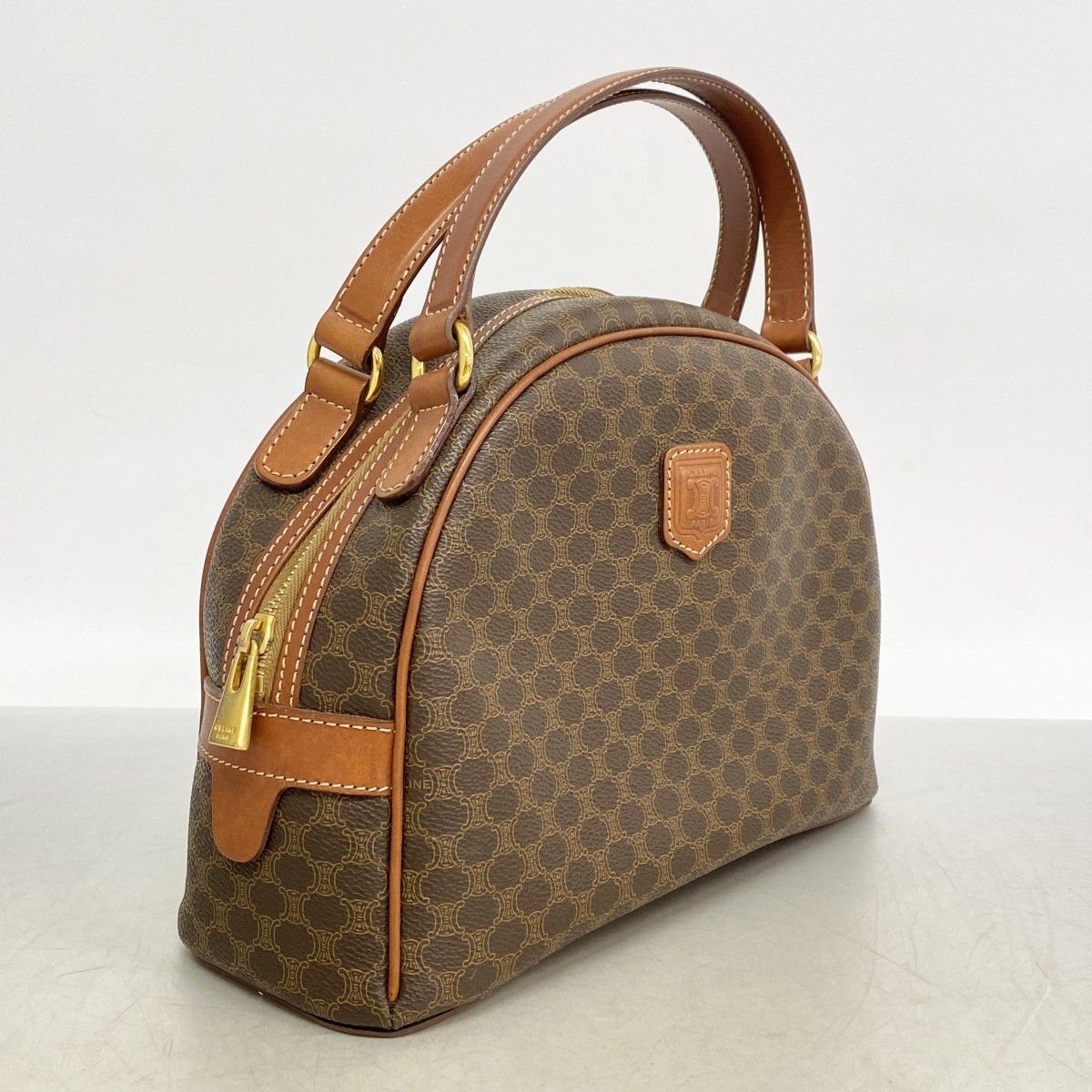 Celine Handbag Macadam Brown Gold — view 2