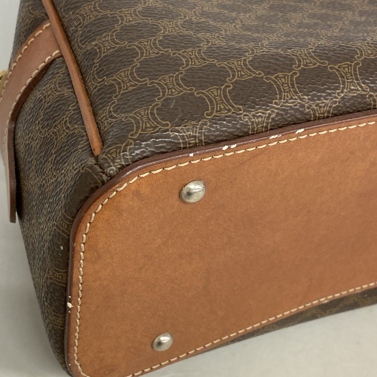 Celine Handbag Macadam Brown Gold — view 6