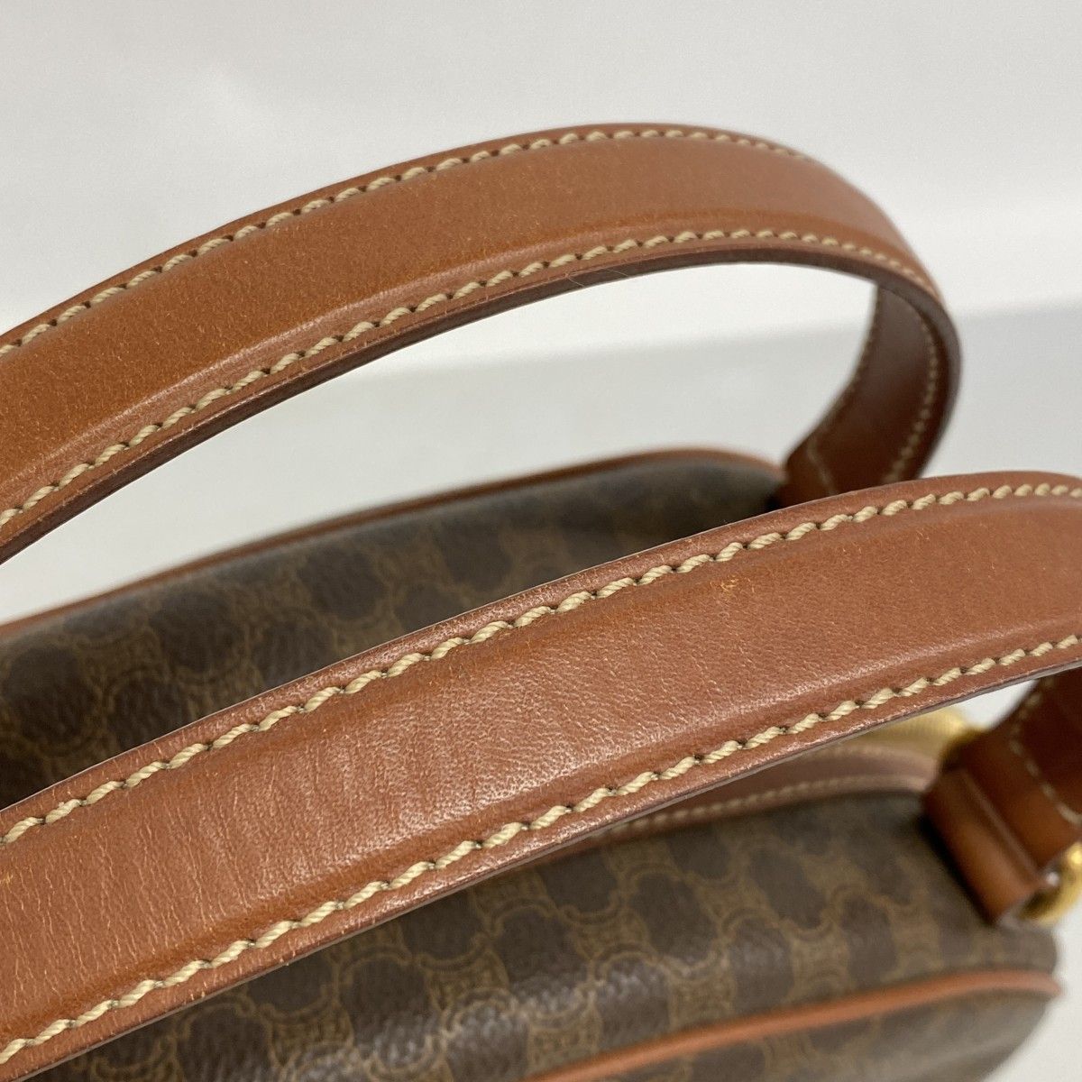 Celine Handbag Macadam Brown Gold — view 7