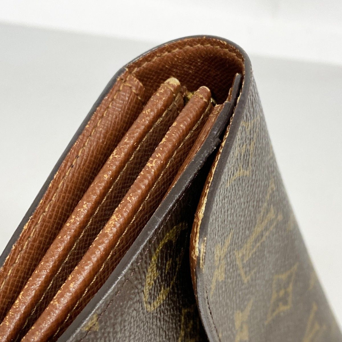 Louis Vuitton Wallet Monogram Pochette Porte-Monnaie Cles Brown — view 6