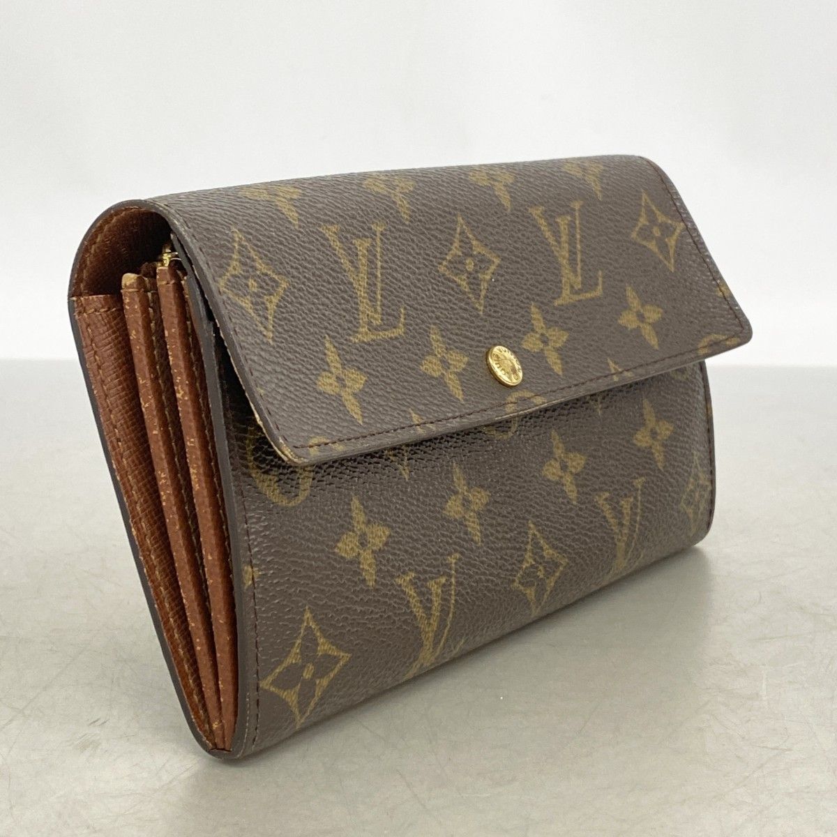 Louis Vuitton Wallet Monogram Pochette Porte-Monnaie Cles Brown — view 2