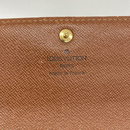 Louis Vuitton Wallet Monogram Pochette Porte-Monnaie Cles Brown — view 4